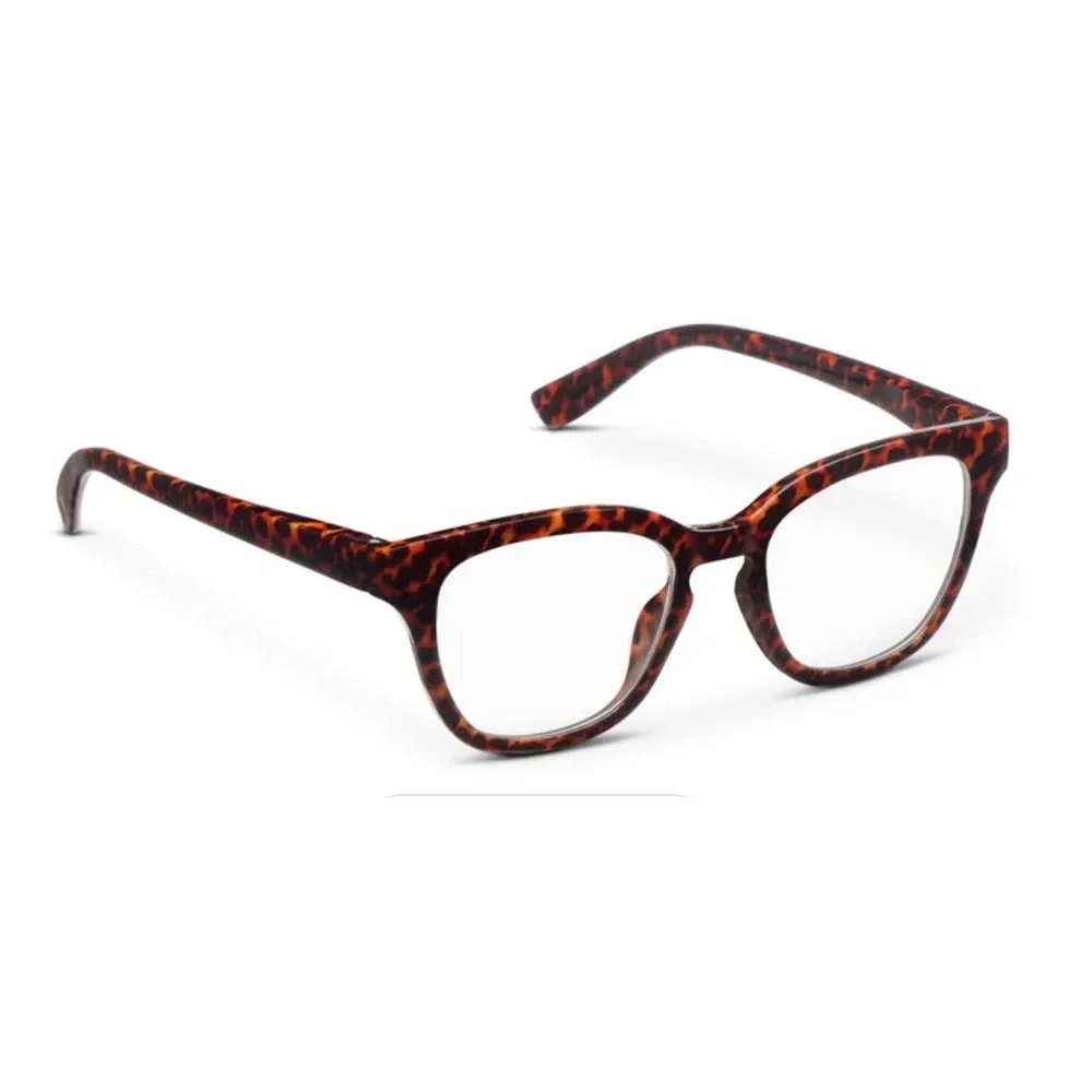 New Betsy Leopard Peepers Blue Light Filtering Reading Glasses +1.50
